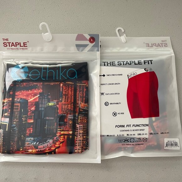 Ethika NEW Men's Large Staple Fit Boxer Briefs Busy City Life, Sky Scrapers - Picture 3 of 4